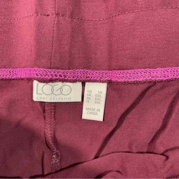 New Logo Lori Goldstein Layers Contrast Stitch Leggings Size 5X - Picture 7 of 9